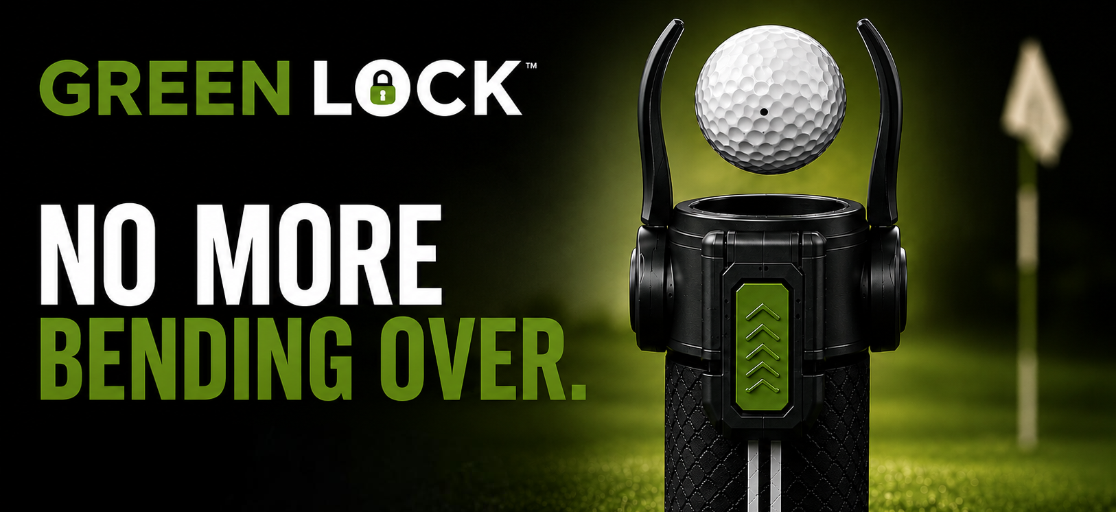 Green Lock 4-in-1 golf multi-tool with built-in divot tool and golf ball marker